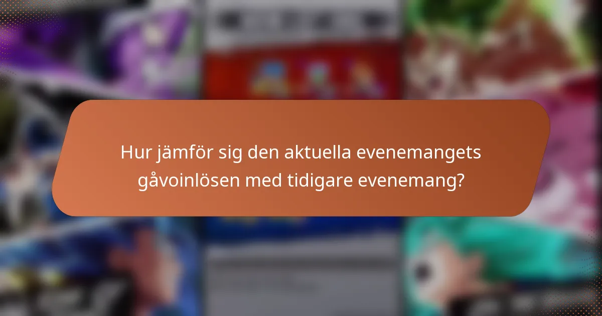 Hur jämför sig den aktuella evenemangets gåvoinlösen med tidigare evenemang?